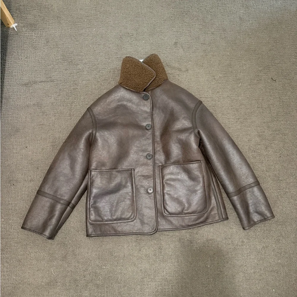 Zara reversible Brown Jacket - Picture 2 of 4